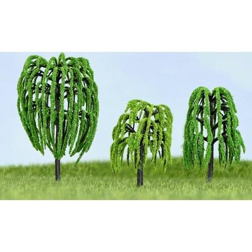10PCS Plastic Mini Garden Microlandscape Hot Sale Miniatures Simulation Trees Figurines Sakura Home Decoration High Quality