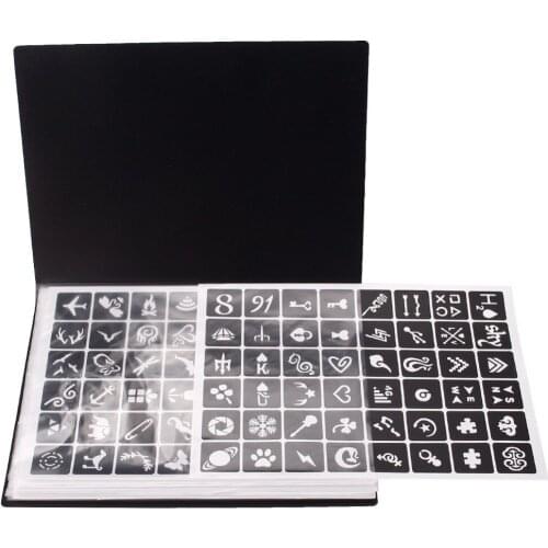 17 Sheets Small Airbrush Tattoo Stencils For Women Kids Drawing Template Henna Tattoo Stencil For Paiting Glitter Tattoos