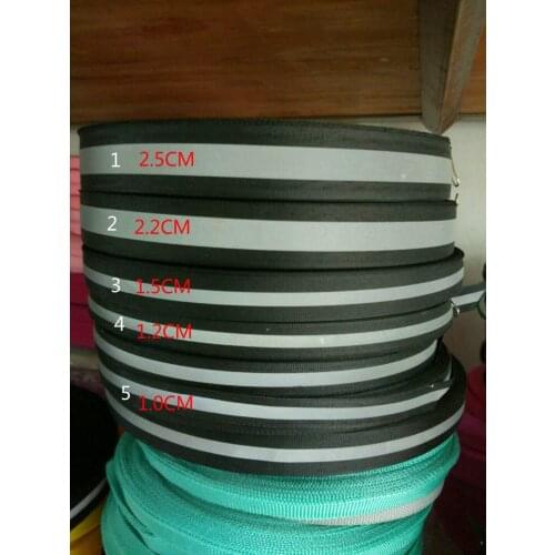 2.5cm 2.2cm 1.5cm 1.2cm 1cm Width 10 Yards Black Nylon Reflective Ribbon Tape DIY Craft Bags Clothes Outdoor Sewing Accessories