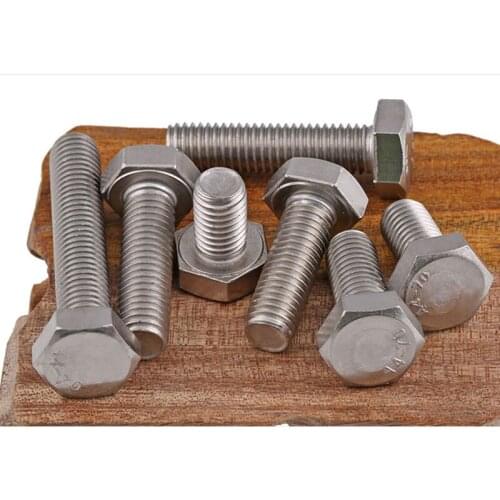 316 Stainless Steel Hex Head Screw / DIN933 Full Tooth Hex Bolt / Screw M10*16-80 1 Pcs