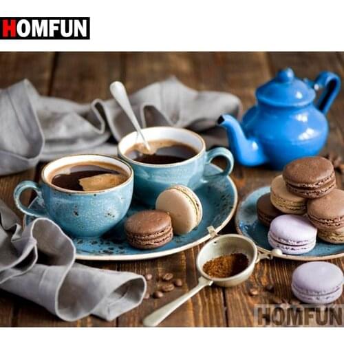 HOMFUN Full Square/Round Drill 5D DIY Diamond Painting "Coffee cup" Embroidery Cross Stitch 3D Home Decor Gift A11646