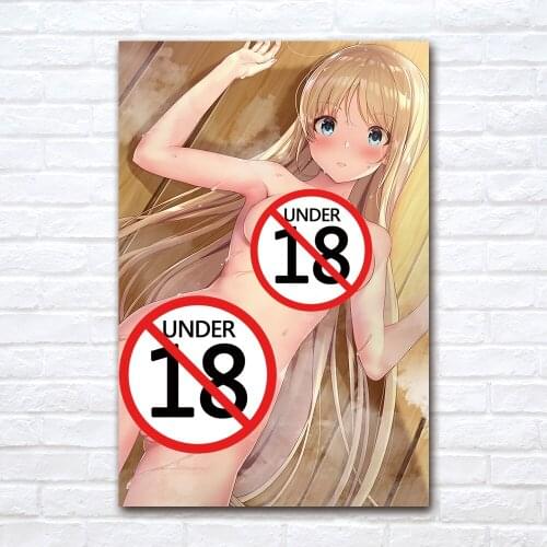 Anime Sexy Blonde Beauty Canvas Painting Contemporary Art Poster Print Adult Wall Picture for Living Room Home Decor