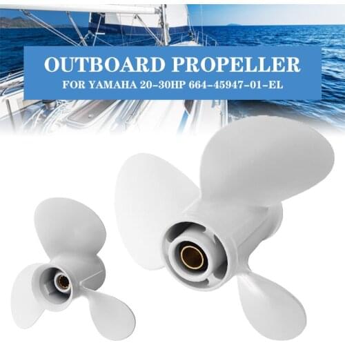 White 10 Spline Tooth 3 Blades 664-45947-01-EL 9 7/8 x 11 1/4 Aluminium alloy Boat Outboard Propeller For Yamaha 20-30HP