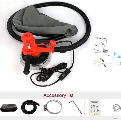 Free Shipping Electric Led Light Wall Putty Polisher Machine 220V Sanding Grinding Machine Polisher