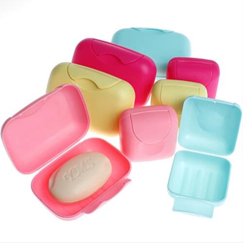 1 PC Bathroom Dish Plate Case Home Shower Travel Hiking Holder Container Soap Box Plastic Soap Box Dispenser Soap Rack