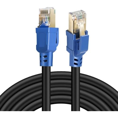 Cat 8 Ethernet Cable 26AWG 40Gbps 2000MHz RJ45 Network Cable STP Wires High Speed Cat8 Wired LAN Patch Cord for Router Switch