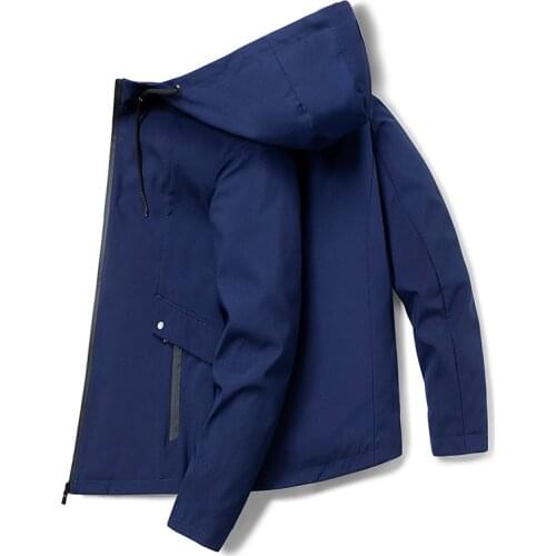 New Spring Autumn Fashion Jacket Men Kroean Loose Fit With Hood Zipper Pockets Solid Color Streetwear Ins Super Fire Jacktes Men