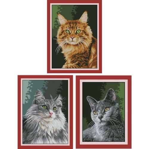 Cat series patterns counted 11CT 14CT Cross Stitch Sets DIY Chinese Cross-stitch Kits Embroidery Needlework