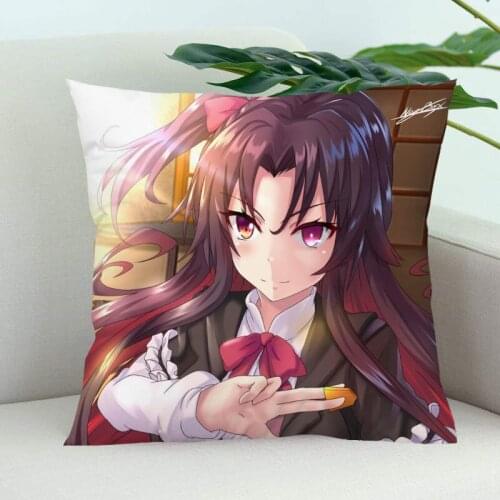 Ryuuou no Oshigoto Pillow Cover Bedroom Home Office Decorative Pillowcase Square Zipper Pillow Cases Satin Soft