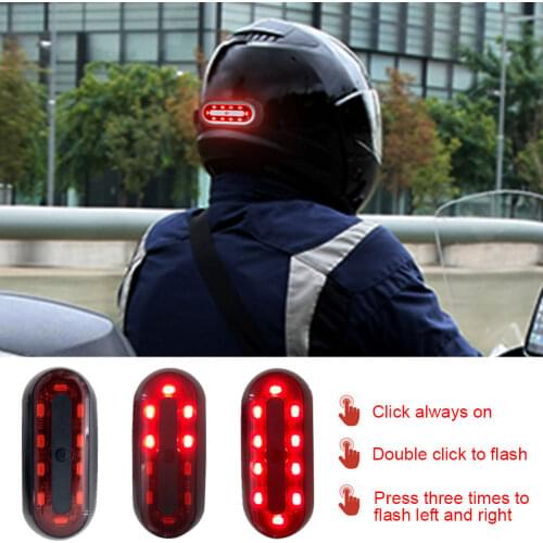 New Motorcycle Helmet Night Light LED Cycling Strip Safety Signal Warning Light Universal LED Motorcycle Helmet Taillight