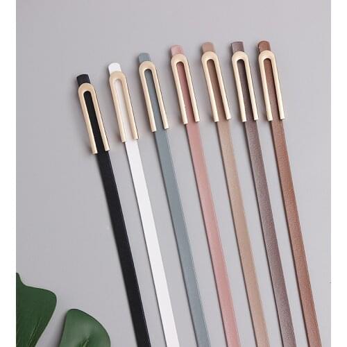 2021 New Design Slim Belt Cowhide Waistband for Women Slide Buckle Belt Strap Real Cow Leather Jean Pant Dress Shirt Belt Corset