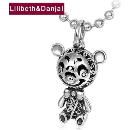 4 Cartoon Animals Necklace Pendant Real 925 Sterling Silver Skull Fashion Jewelry Accessories Women Men 2021 Free Shipping P15