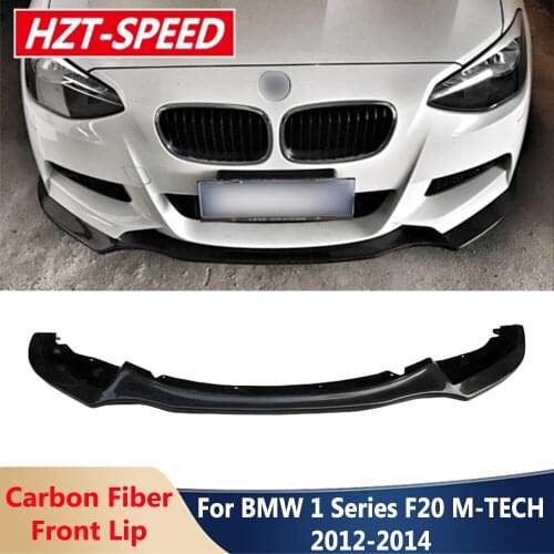 F20 R Type Carbon Fiber Front Shovel Bumper Lip Diffuser Car Body Kit For BMW 1 Series F20 116i 118i 125i MT Car Styling 2012-20