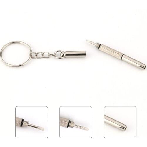 Portable Multifunction Screwdriver Keychain Mini Utility Multi Tool Key Ring Home Outdoor Practical Combination Tool Screwdriver