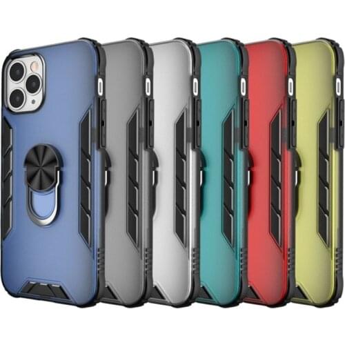 Shockproof Matte Color Ring Stand Case for iPhone 12 Pro Max Back Phone Cover for 12 Mini 11Pro Max X XS XR 8 7 Plus SE 2020