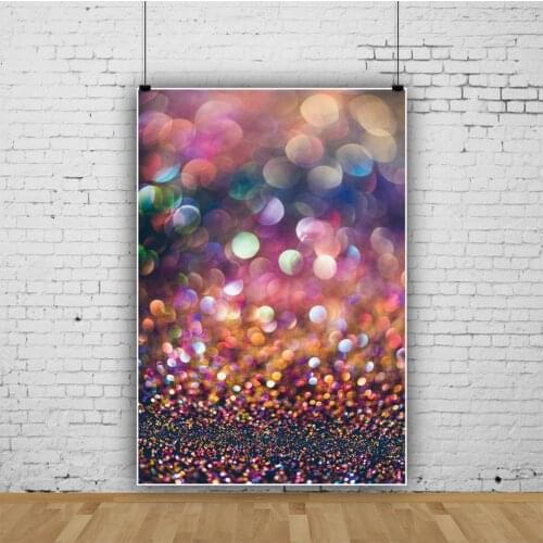 Multicolored and Shiny Portrait Photography Vinyl Background Decor Glitter Photocall Backdrop for Photo Studio Props