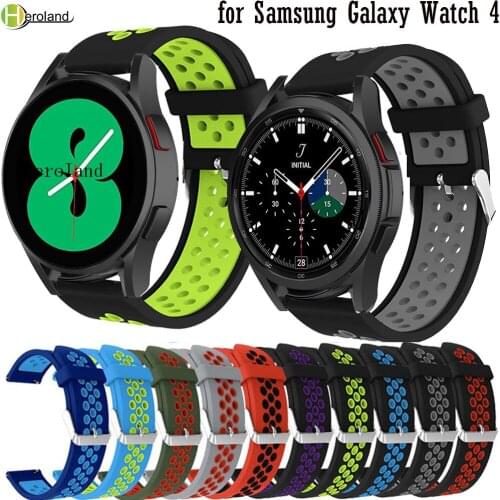 Silicone 20MM Strap For Samsung Galaxy Watch 4 44mm / Galaxy Watch 4 Classic 46mm Smart Watchband Replacement Wristband bracelet