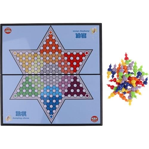 Folding Chinese Checkers Strategy Board Game - Unfold to 19x19x3cm