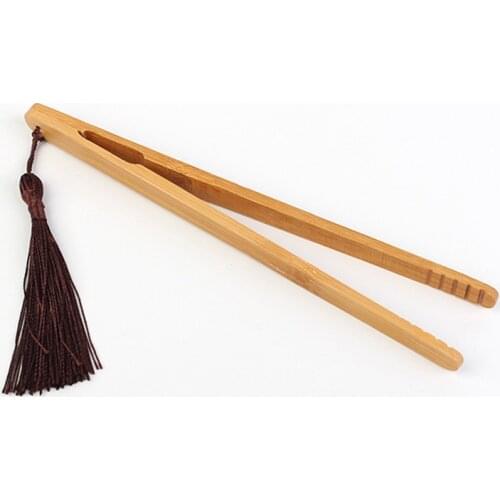 1PC Heat Resistant Food BBQ Tools Cooking Kitchen Tongs Wooden Food Tongs Reusable Home