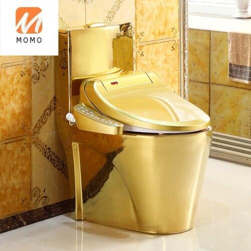 No water pressure smart gold toilet, multi-functional toilet at home, bathroom fully automatic drying is hot seat Closestool