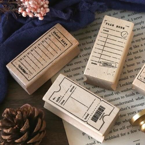 XINAHER Vintage List time notes series stamp DIY wooden rubber stamps for scrapbooking stationery scrapbooking standard stamp