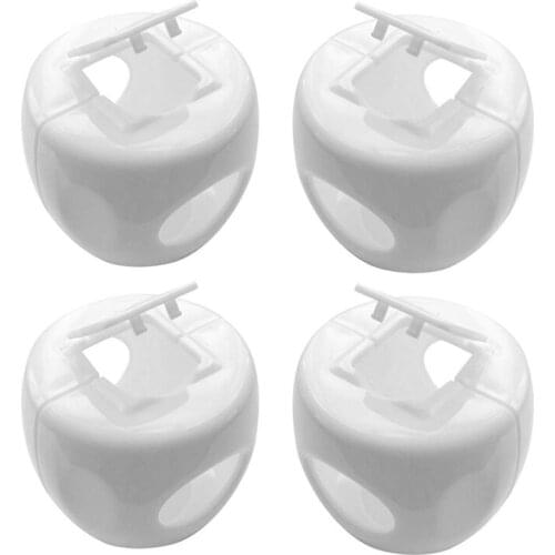 Door Knob Safety Cover for Kids (4 Pack) Children Safety Door Knob Handle Cover Lockable Design Keep Baby From Opening Doors Whi