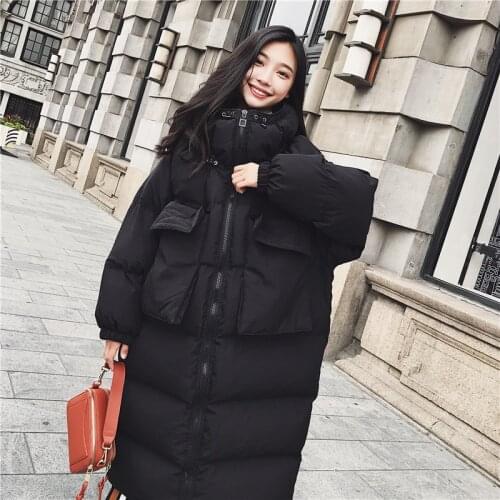 2020 Women Winter Oversize Jacket Coat Female New long Zipper Down Parka Thick Overcoat Woman Warm thickening Coat - 30 degrees