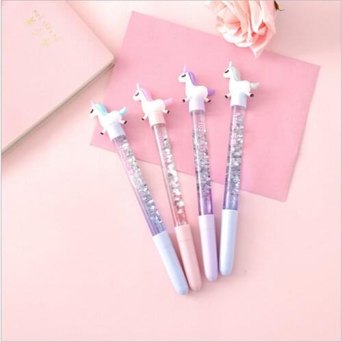 0.5mm Kawaii Creative Unicorn Gel Pen Pony Signature Pen Escolar Papelaria For Office School Writing Supplies Stationery Gift