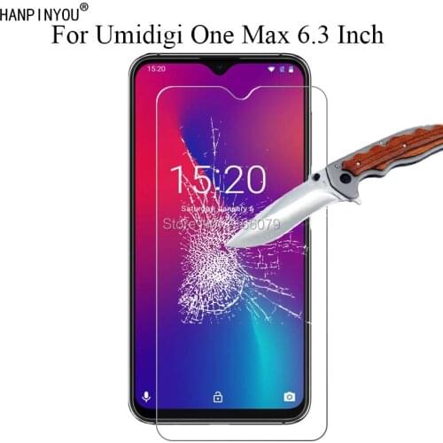 1 Pc / 2 Pcs 9H 2.5D Tempered Glass Screen Protector For Umidigi One Max 6.3" Protective Film + Clean Tools