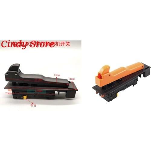 1pcs Lock On Trigger Switch for Makita 180 G18SE2 Angle Grinder AC 250V 12A Orange/Black Button