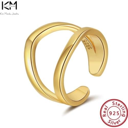 Effie Queen Fashion Simple Design Real 925 Silver Ear Cuff Non-Piercing Ear Clip on Cartilage Earrings For Women Gifts 1PC CL13