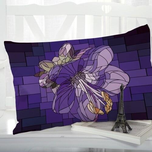1pc Pillow cover Pillow case Luxury Bedding Pillowcase Pillowcovers decorative 50x70 Customizable size 3D Print Flowers purple
