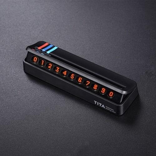 1X Car Temporary Parking Card Phone Number Card Plate Hidden Design Car Accessories