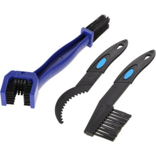 3 In 1 Portable Bike Bicycle Chain Cleaning Brush Set Motorcycle Bicycle Chain Cleaning Gear Scrubber ToolsBike Chain Brush Kit