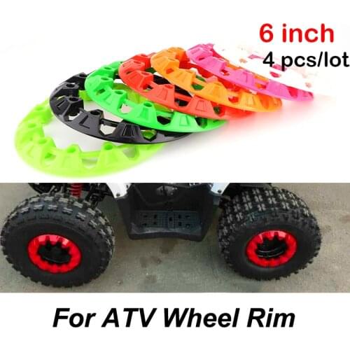 1 pcs 6-inch ATV Wheel Trim Hub Protection Decor Rim Cap Universal Vehicle All Terrain wheel Plastic Cover fit to 6 inch tires