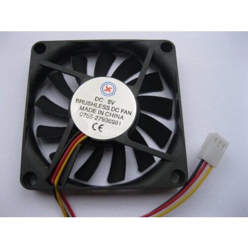 4 Pcs Brushless DC Cooling Fan 13 Blade 7010S 5V 70x70x10mm 3 wire