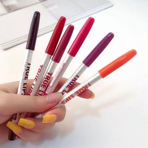 6Pcs/Set Lipliner Sexy Nude Matte Lip Liner Pencil Lasting up Long Tool Lipstick Contour Waterproof Make Cosmetics Pen Make E9W0
