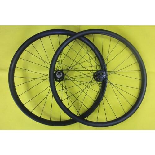 650B MTB AM Enduro carbon wheelset UD matte 35mm hookless asymmetric 27.5er hole-less tubeless ready no outer holes tapeless