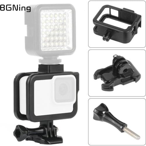 Aluminum Protection Frame Border Camera Cage for GoPro Hero 8 Black Metal Shell Housing Case with Cold Shoe Base Mount