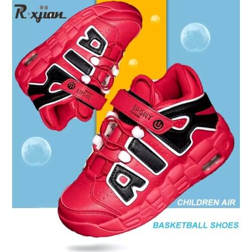 Boys brand basketball shoes, childrens non-slip wear-resistant sneakers, girls childrens fashion breathable sneakers28-39