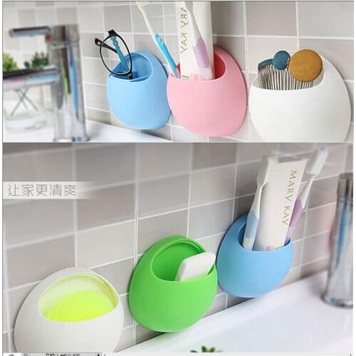 Practical New Cute Eggs Design Toothbrush Sucker Holder Suction Hooks Cup Organizer Toothbrush Rack Bathroom Kitchen Storage Set