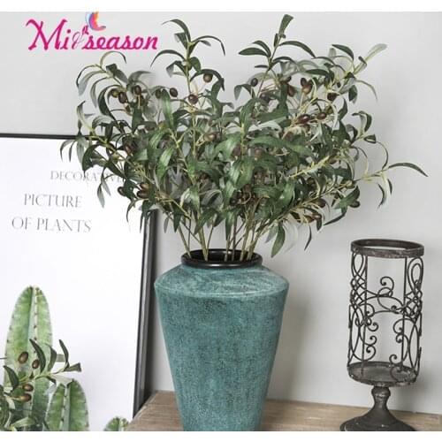 72cm Long Simulation artificial olive branch Artificial green plant leaves Artificial flowers for Home Wedding DIY Decoration