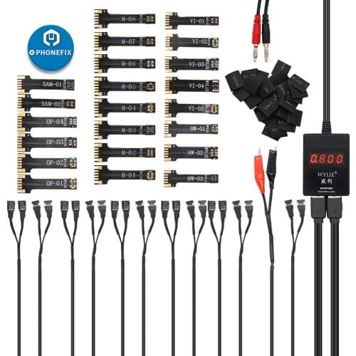 WYLIE DC Power Supply Current Boot Up Test Cable for Most Popular Android Phones DC Power Supply Cable Unsoldered Buckle