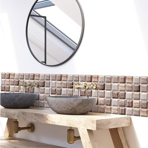 Plaid Peel and Stick Backsplash Tile 3D Wall Sticker Wallpaper Kitchen Bathroom Waterproof Paper Stretch Ceiling Self Adhesive