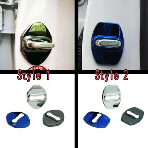 Kracng 4PCS Stainless steel door lock cover for For Toyota Yaris Corolla Avensis Rav4 Camry Prius Highlander C-HR