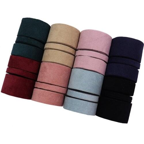 5 yardsPure Color Low Saturation Embossed Cloth Strip Hairband Webbing Handmade Bowknot Hair Accessories Hairpin Material