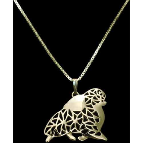 Hollow Women Pendant Pomeranian movement Necklace Trendy