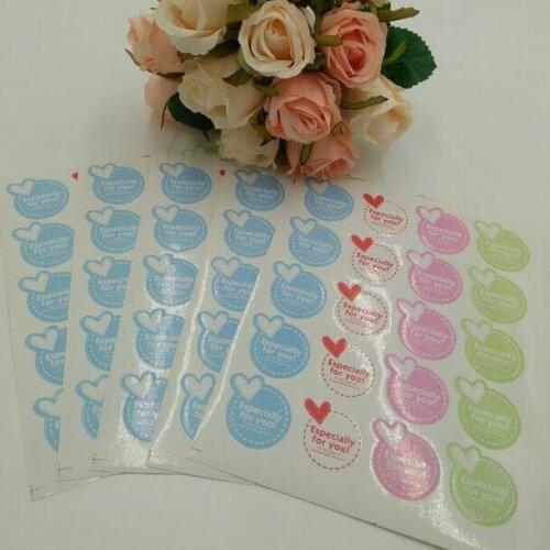 800pcs/lot "Especially For You" Heart Adhesive Seal Sticker For Baking Package Creative Cookie Packaging DIY Multifunction Label