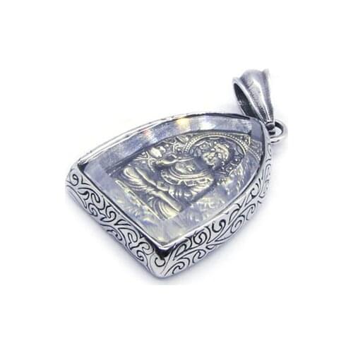 Newest Golden Buddha Pendant 316L Stainless Steel Fashion Cool Man Thailand Buddha Pendant Necklace