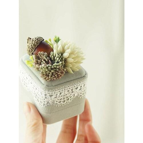 New Arrival Flower Ring Box Rose Ring Box Birthday Valentines Day Wedding propose Jewelry Display Boxes